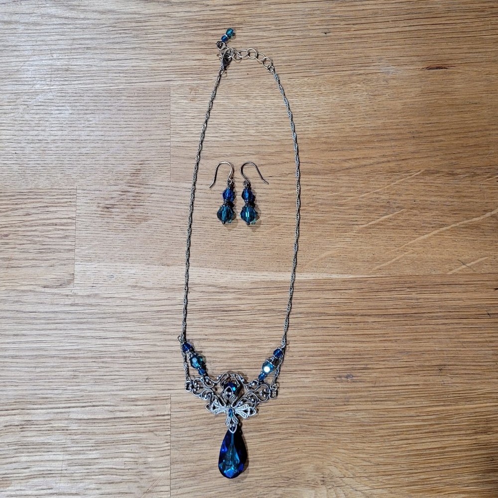 Princess Peacock Necklace & Earrings